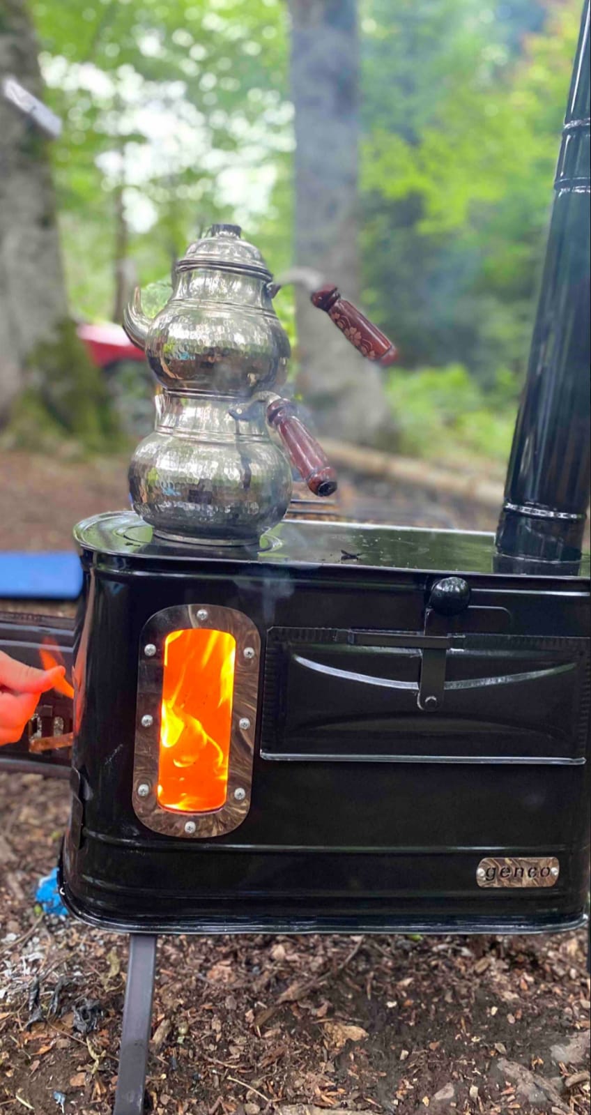 470 SEL CFS ST CAMLI FIRINLI SİYAH KAMP SOBASI